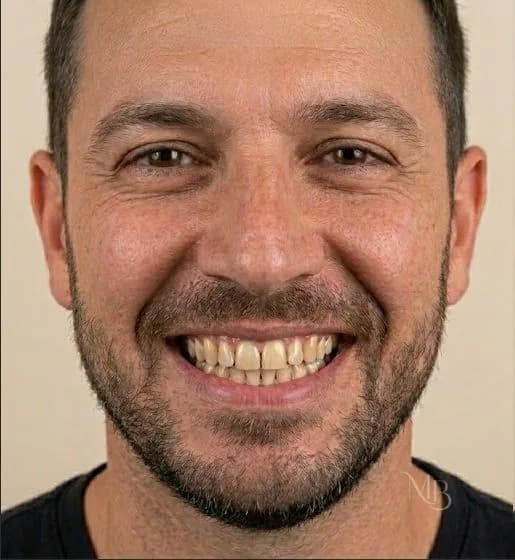 Antes — Antes e depois de clareamento dental — Clínica Mariela Baltazar, Tatuapé
